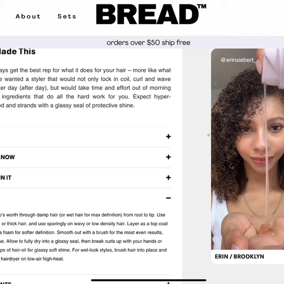 Bread Beauty Supply Brand, Hair Gel Curl Capturing gloss, for textured hair NEW - Picture 8 of 11